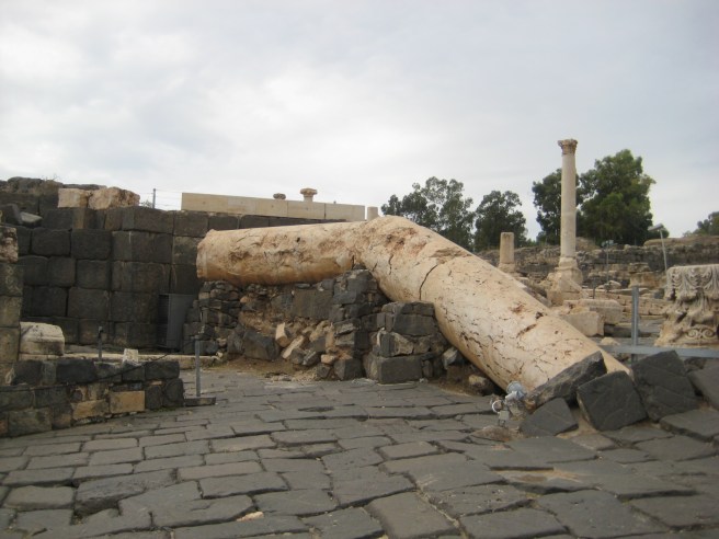 Remains from the earthquake at Bet Shan