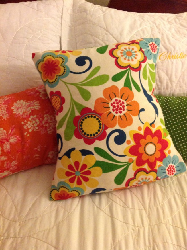 The bright big pattern I was looking for to pull it all together.