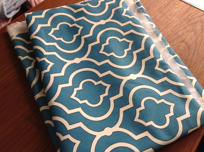 The fabric. I love it! In order to choose from the many fabrics and colors I love, I looked for blue and graphic. At most, these will last five years, so it seemed like a good time to go for something a little more fun. 