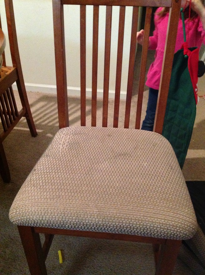 The chairs. This one is by far the best. They have served us well, but serving little kids had taken its toll.