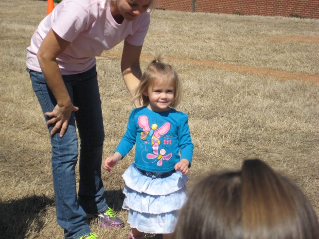 Sweet smile after her first horsey ride