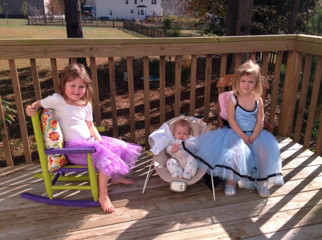 This picture serves no purpose but to have a thumbnail to go along with the facebook post. It was however, taken at our new house, and will certainly amuse the Nanas, Grandmas, and Aunts. = ) 