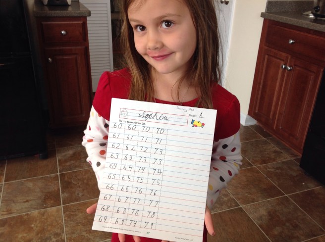 Proud little kindergartener